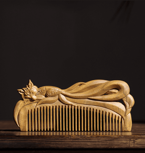 Wooden carving comb